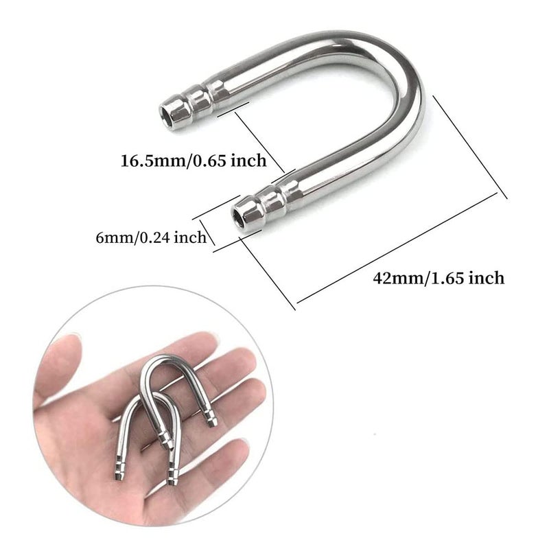 Hamineler 2 PCS Stainless Steel Fish Tank U Shape Pipe, 2 PCS Non-Return Check Valve, 4 PCS Suction Cup, for Aquarium Connecting Air Line - Image 2
